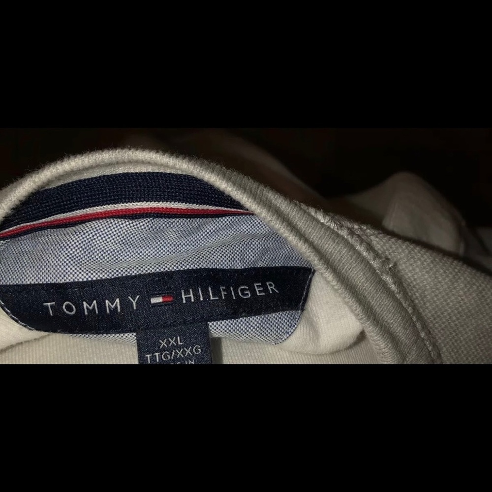 🎉HP🎉NWOT Tommy Hilfiger Crewneck Pullover Sweatshirt White/Gray Size Men's XXL - Picture 8 of 12